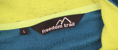 Freedom Trail Men's Blue Fleece 1/4 Zip Pullover Sweatshirt L