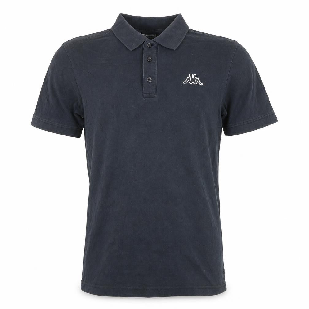 Kappa Men's Black Collared Short Sleeve Cotton Polo T-Shirt M