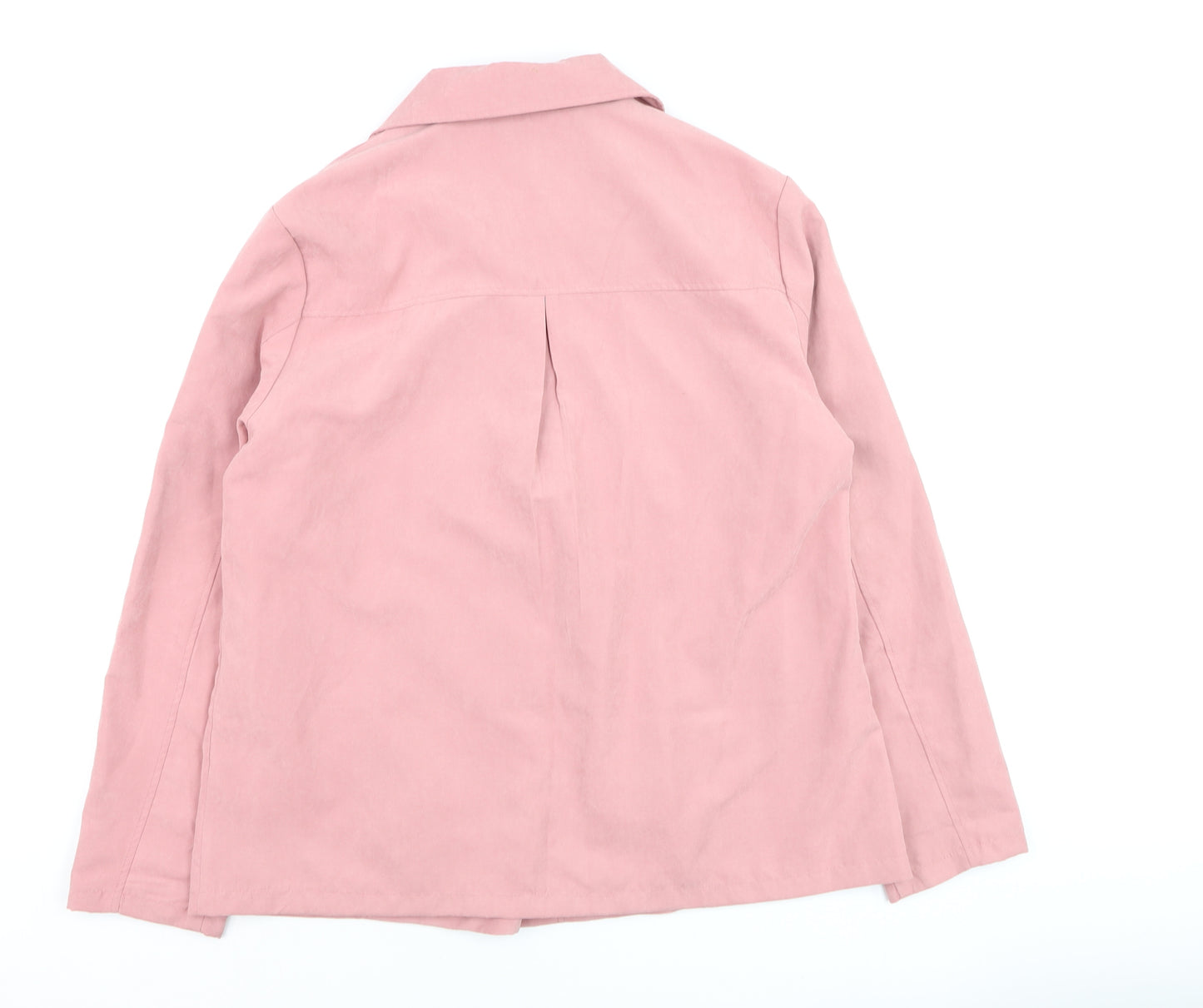 Slimma Women Pink Size 14 Mid-Length Button Jacket