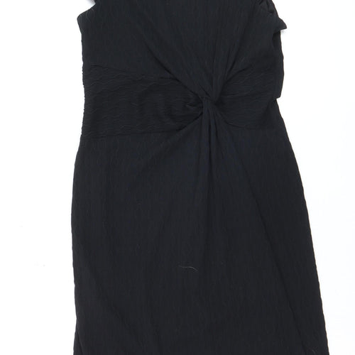 Marks and Spencer Women Black Size 16 Sheath Knee Length Dress