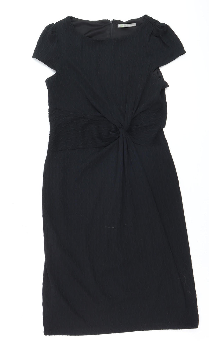 Marks and Spencer Women Black Size 16 Sheath Knee Length Dress