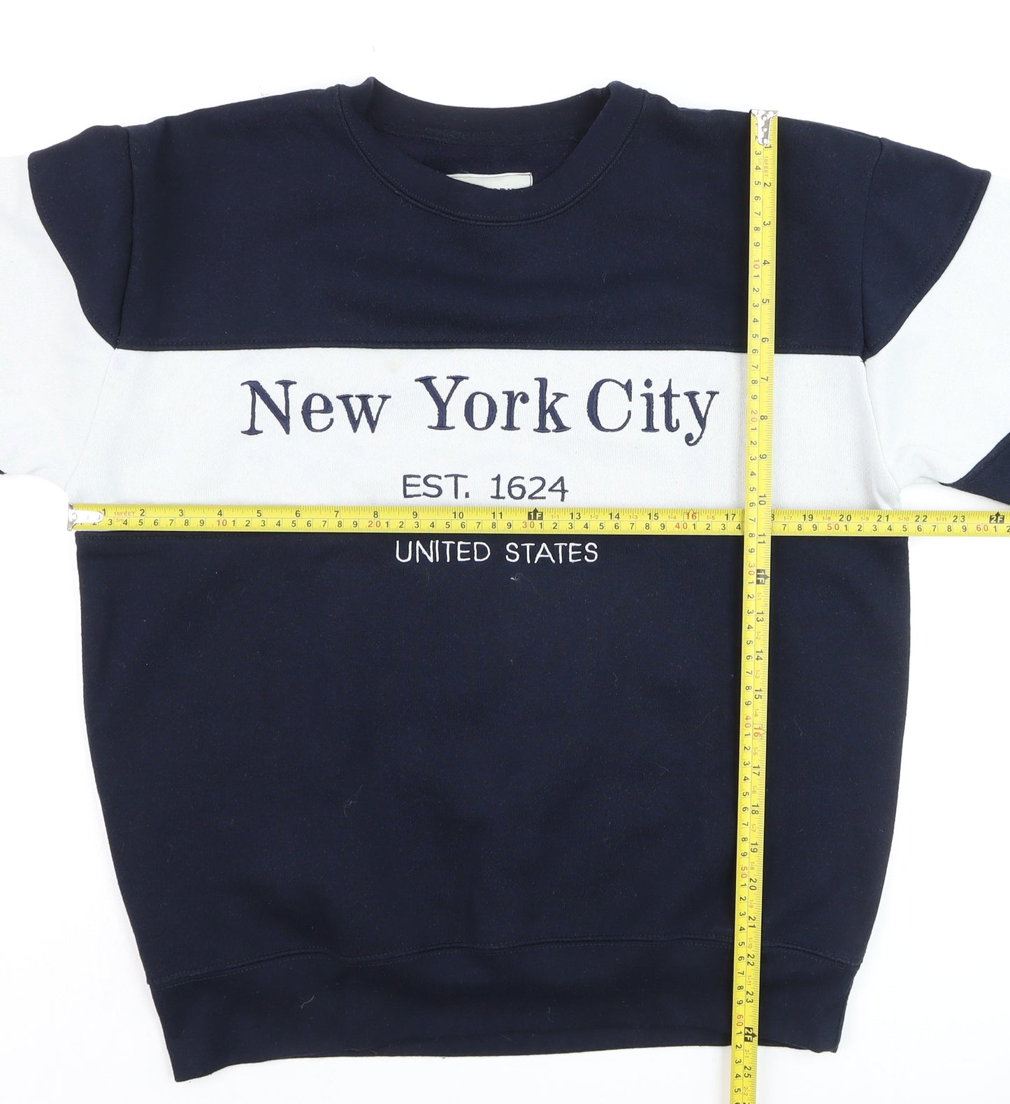 New York Popular Men’s Blue Crew Neck Pullover Jumper Size L