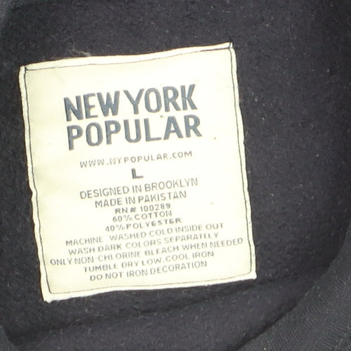 New York Popular Men’s Blue Crew Neck Pullover Jumper Size L