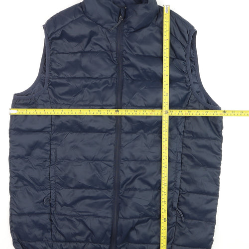 Freedom Trail Men's Navy Padded Waistcoat Gilet Size L Polyester