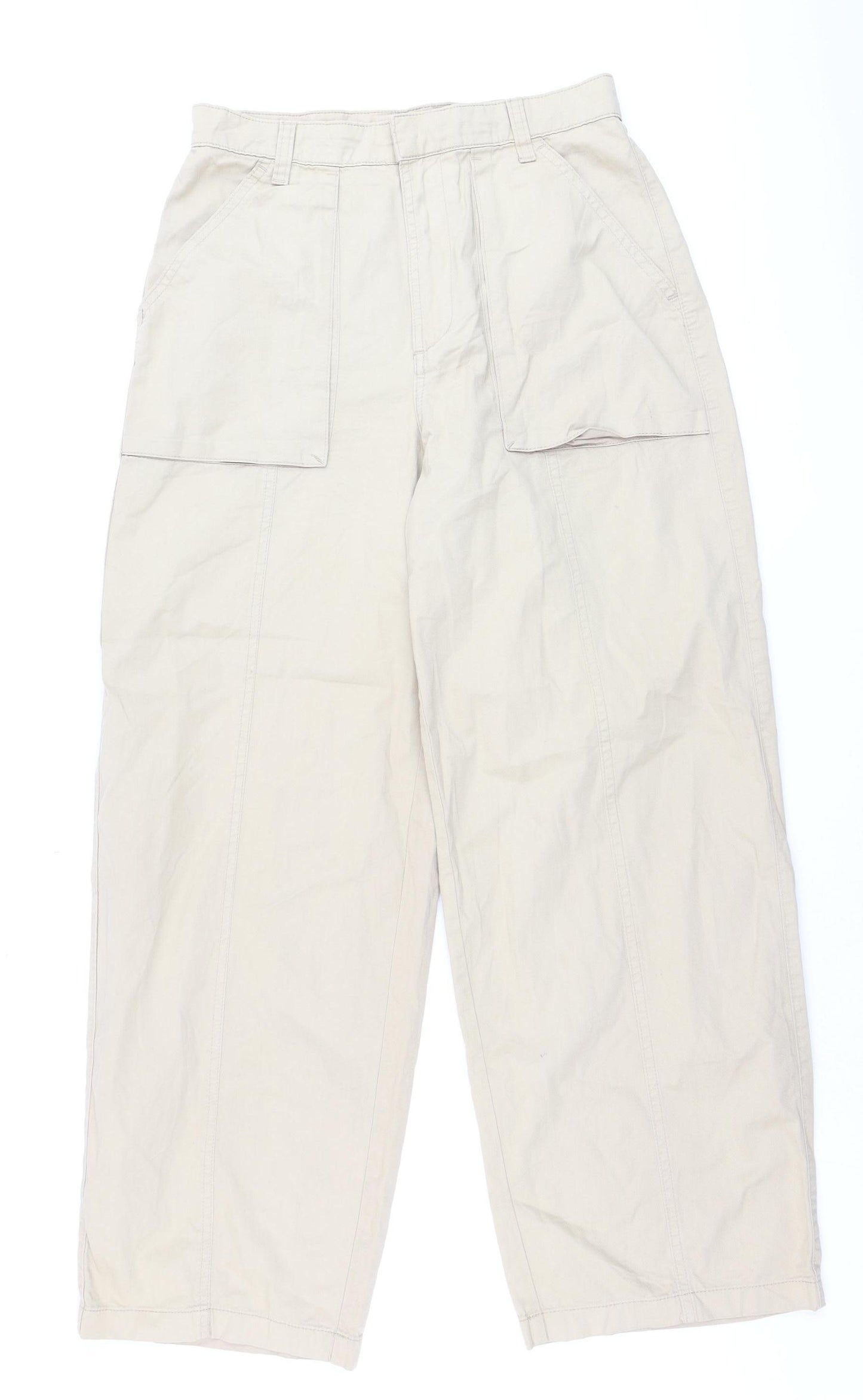 Mavi Men Beige Cargo Trousers M Cotton Blend Casual Relaxed Fit