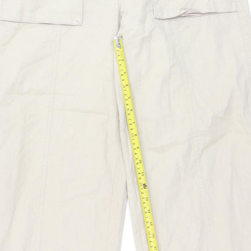 Mavi Men Beige Cargo Trousers M Cotton Blend Casual Relaxed Fit