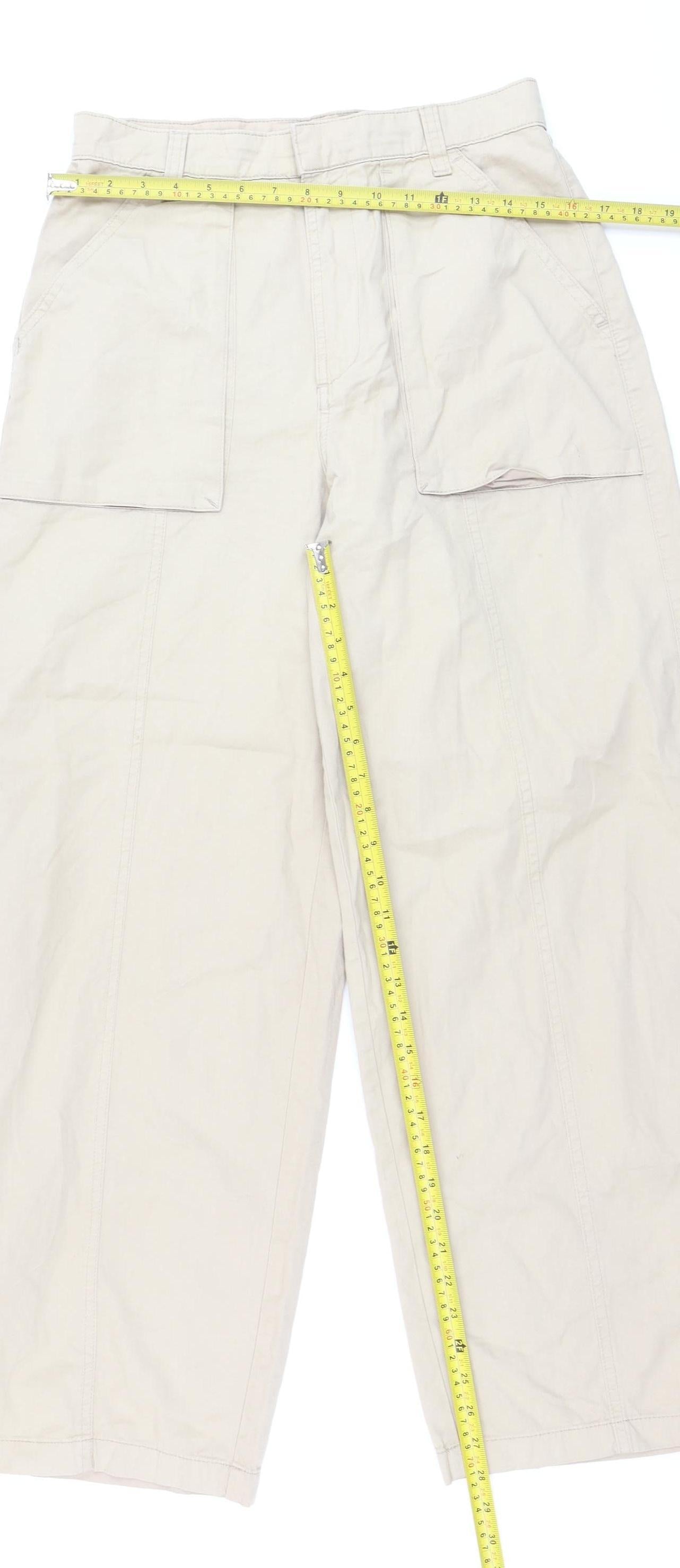 Mavi Men Beige Cargo Trousers M Cotton Blend Casual Relaxed Fit