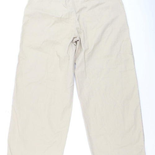 Mavi Men Beige Cargo Trousers M Cotton Blend Casual Relaxed Fit