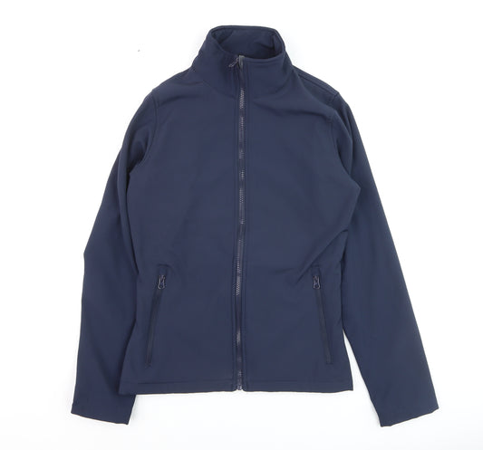 Regatta Women's Blue Softshell Jacket UK 12 Full Zip Outdoor Coat