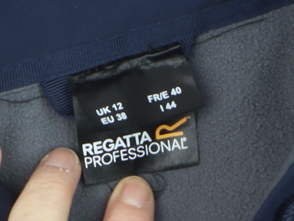 Regatta Women's Blue Softshell Jacket UK 12 Full Zip Outdoor Coat