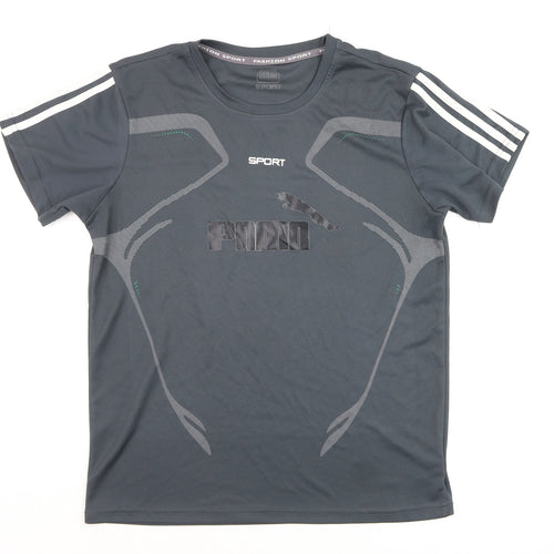 Fashion Sport Boys Grey XL Lightweight Active T-Shirt