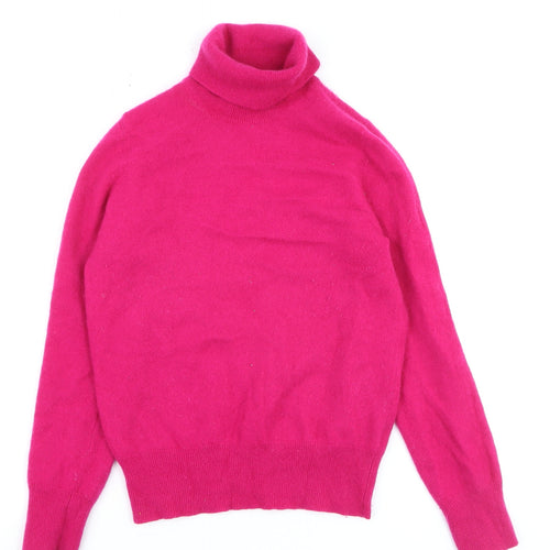 Marks and Spencer Autograph Women’s Pink Cashmere Roll Neck Jumper Size 8