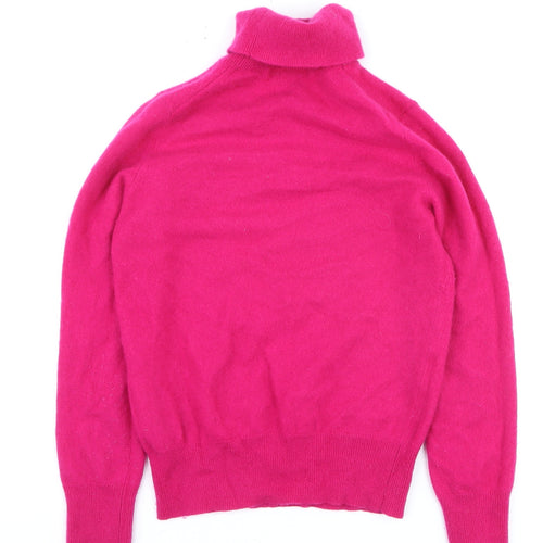 Marks and Spencer Autograph Women’s Pink Cashmere Roll Neck Jumper Size 8