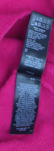 Marks and Spencer Autograph Women’s Pink Cashmere Roll Neck Jumper Size 8