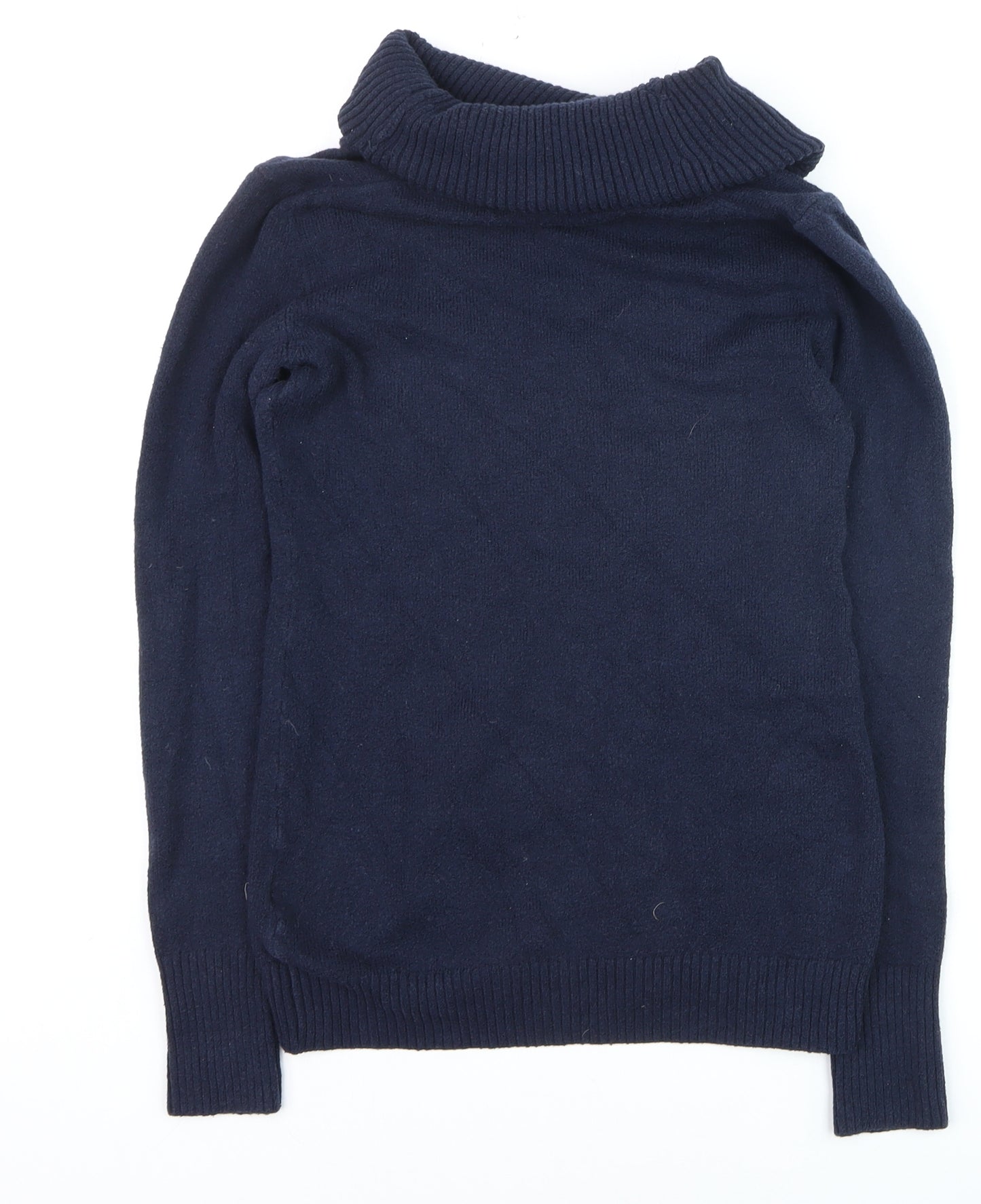 Gap Women's Blue Cowl Neck Knit Jumper XS Long Sleeve