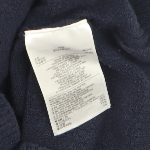Gap Women's Blue Cowl Neck Knit Jumper XS Long Sleeve