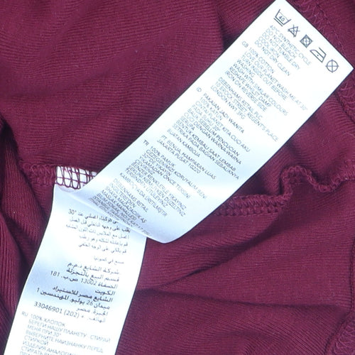 Maine New England Women's Red 3/4 Sleeve Cotton T-Shirt Size 12