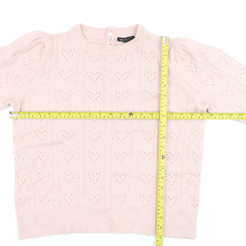 Nobody's Child Women's Pink Crew Neck Knit Jumper Size 10-12
