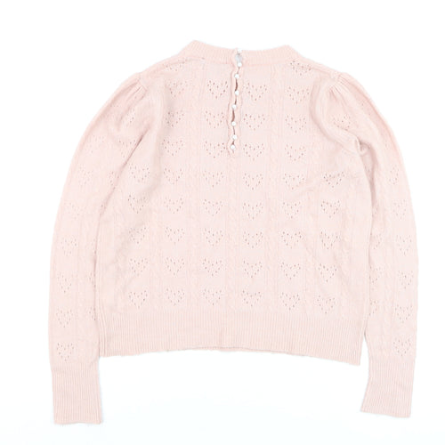 Nobody's Child Women's Pink Crew Neck Knit Jumper Size 10-12