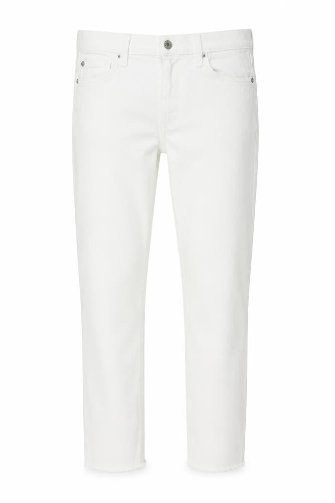 Front view of Gap Women's White True Skinny Ankle Jeans, size 10, Stretch Denim