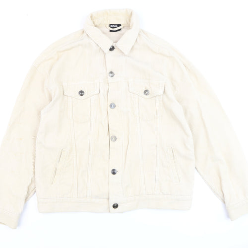 BDG Men's Beige Corduroy Button Jacket Small Regular Fit