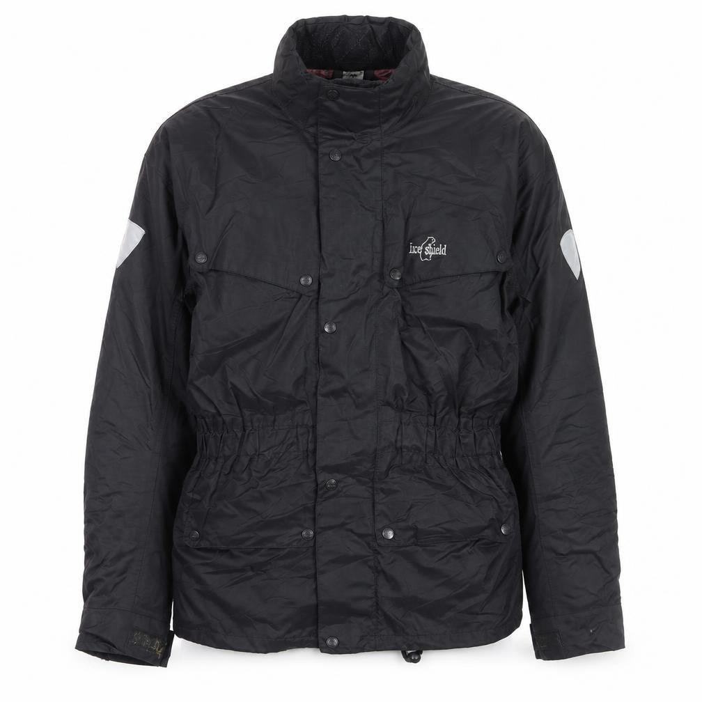 Front view of Thermo Wear Men's Black M Winter Parka Jacket Windproof Lined