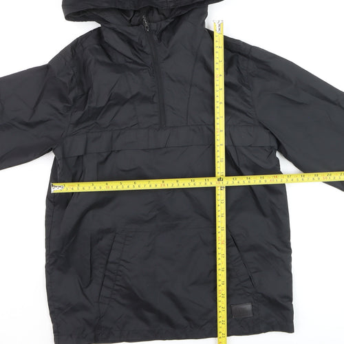 Vans Boys Black Medium Hooded 1/4 Zip Windbreaker Jacket
