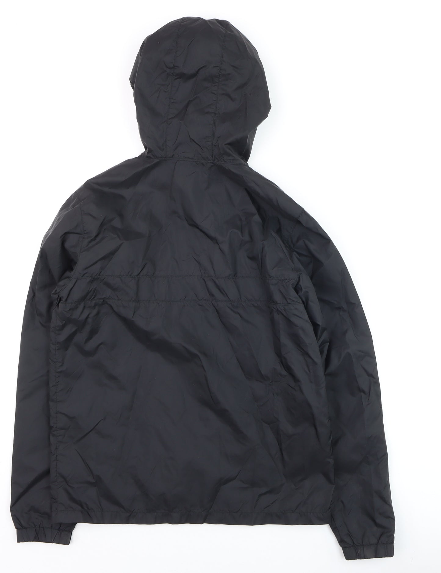 Vans Boys Black Medium Hooded 1/4 Zip Windbreaker Jacket