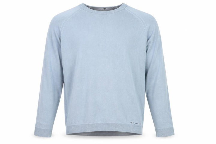 Ted Baker Men's Blue Cotton Crew Neck Pullover Jumper L