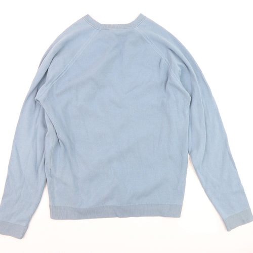 Ted Baker Men's Blue Cotton Crew Neck Pullover Jumper L