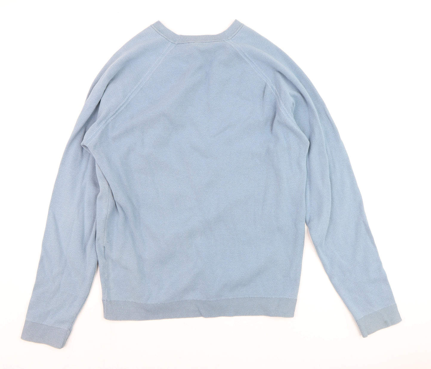 Ted Baker Men's Blue Cotton Crew Neck Pullover Jumper L