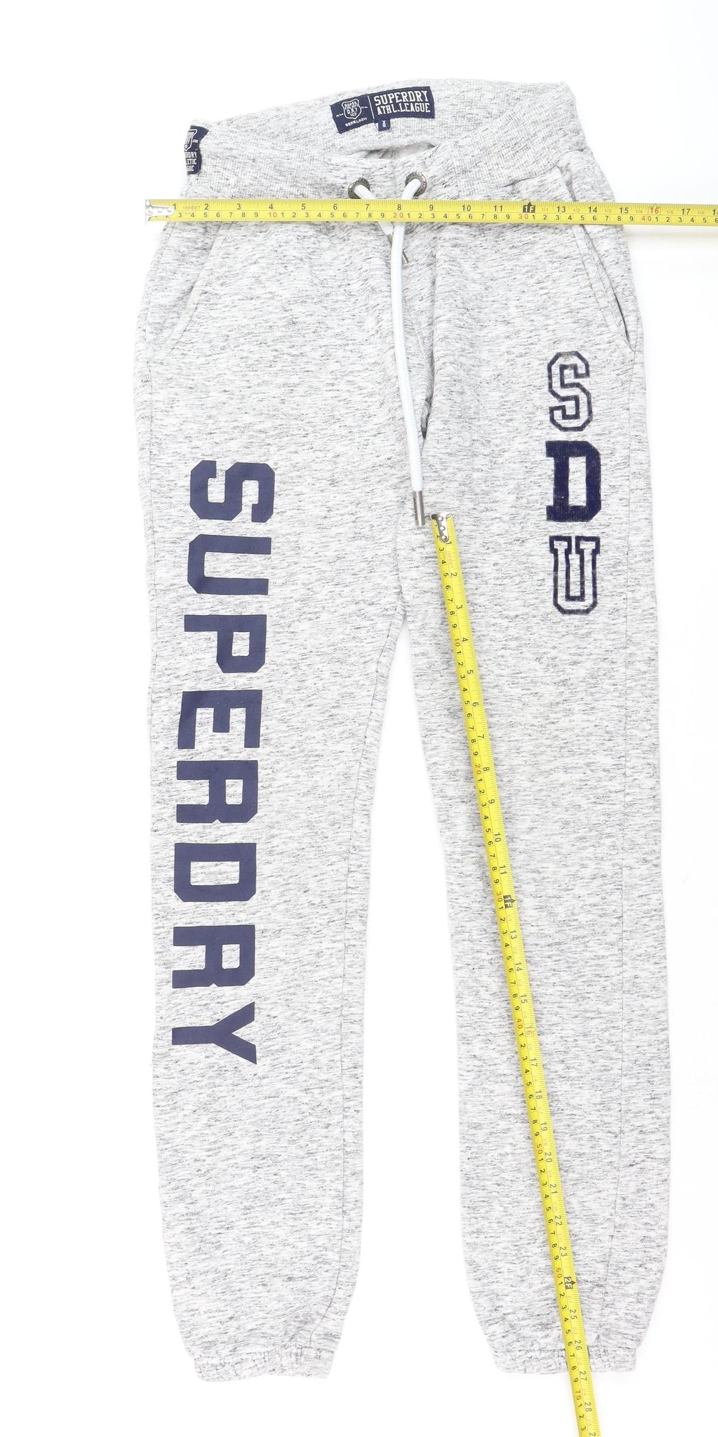 Superdry Women's Grey Jogger Sweatpants XS Drawstring Athleisure