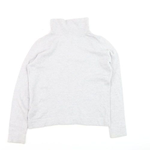 Hobbs Women’s Grey Roll Neck Cashmere Wool Jumper Size M