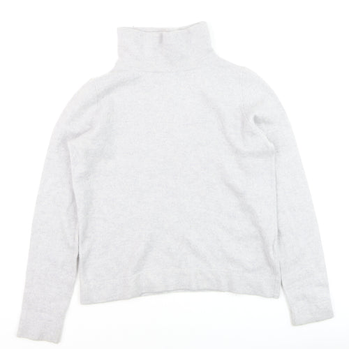 Hobbs Women’s Grey Roll Neck Cashmere Wool Jumper Size M