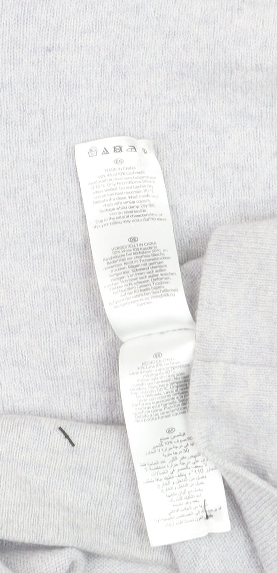 Hobbs Women’s Grey Roll Neck Cashmere Wool Jumper Size M