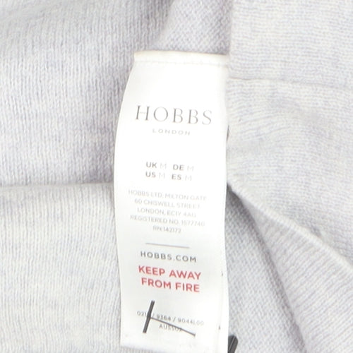 Hobbs Women’s Grey Roll Neck Cashmere Wool Jumper Size M