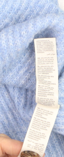 Fat Face Womens Blue Chunky Knit V-Neck Button Cardigan Size 12