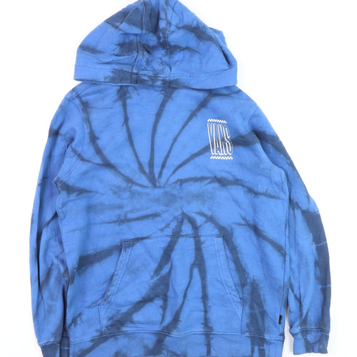 Vans Boys Blue Tie-Dye Pullover Hoodie Large Cotton Casual