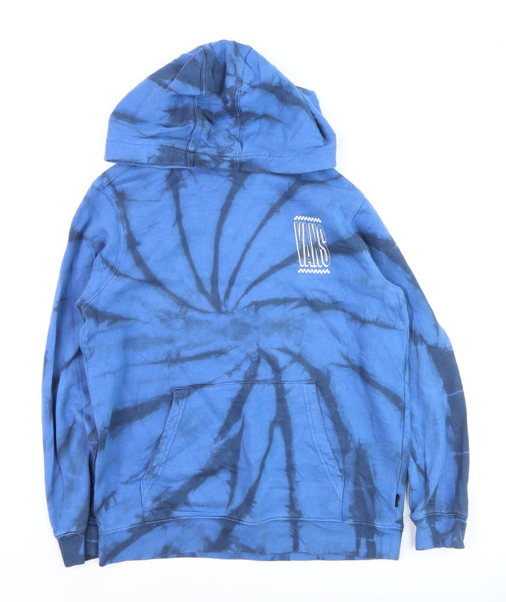 Vans Boys Blue Tie-Dye Pullover Hoodie Large Cotton Casual