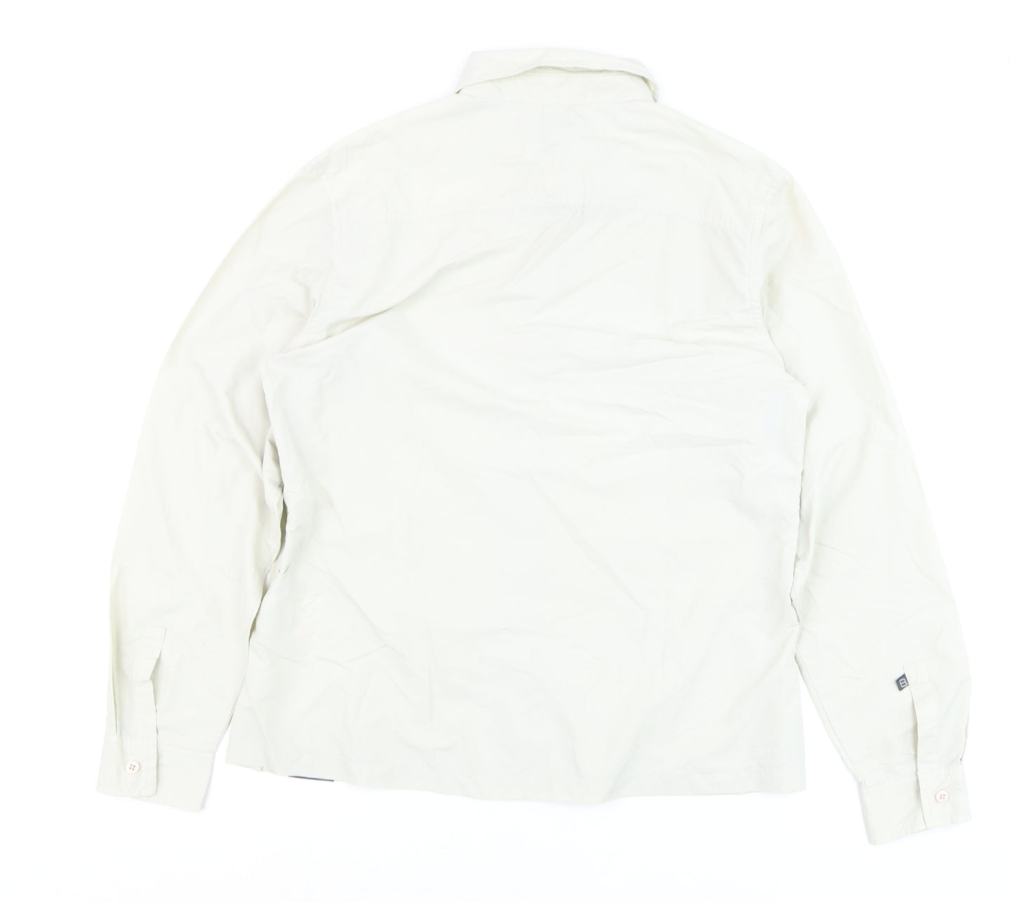 Berghaus Women Beige Size 12 Long Sleeve Nylon Button-Up Shirt