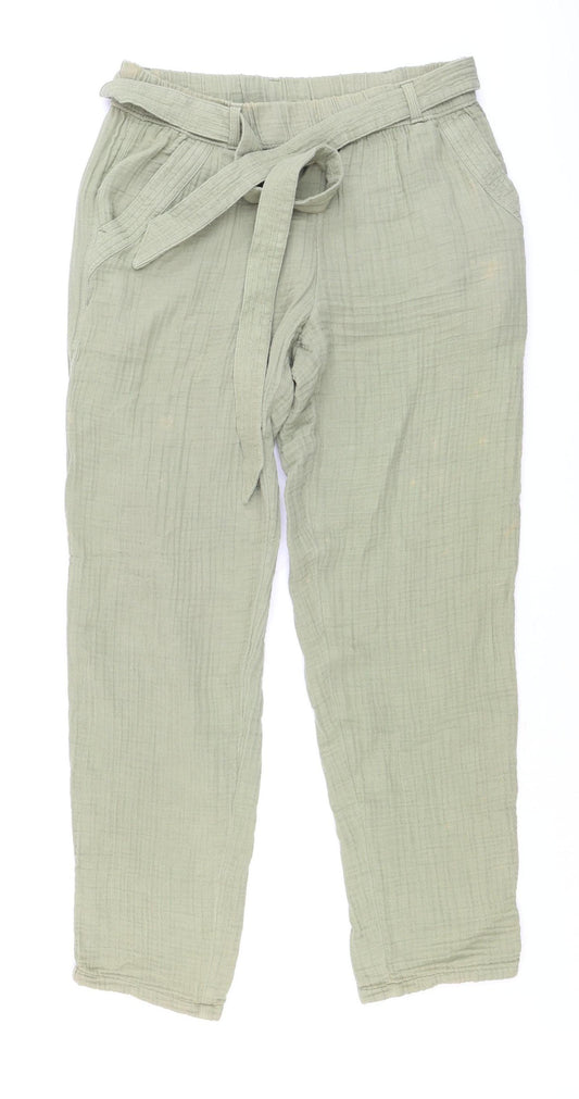 Marks and Spencer Women’s Green Paperbag Trousers Size 12