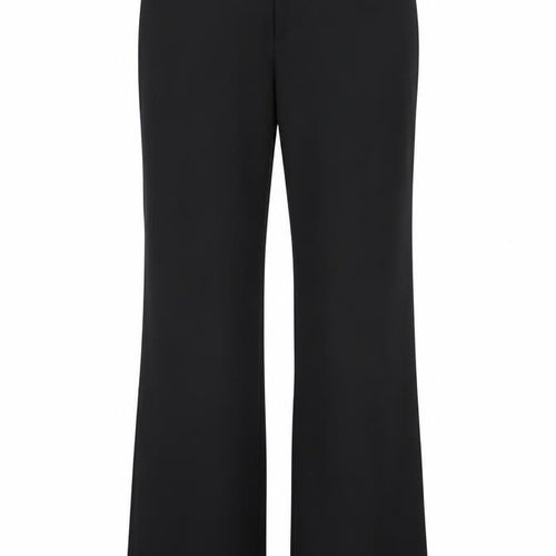 Zara Women Black Flared Trousers L Stretch Business Work Pants