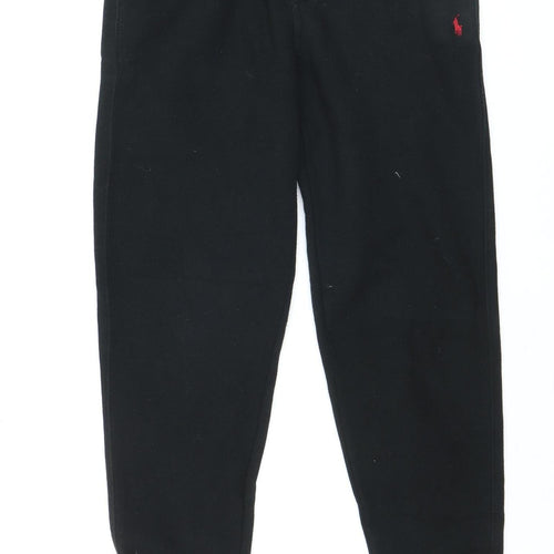 Polo Ralph Lauren Boys Black Jogger Sweatpants M (10-12) Fleece Trousers