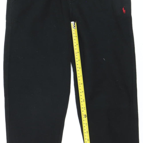 Polo Ralph Lauren Boys Black Jogger Sweatpants M (10-12) Fleece Trousers