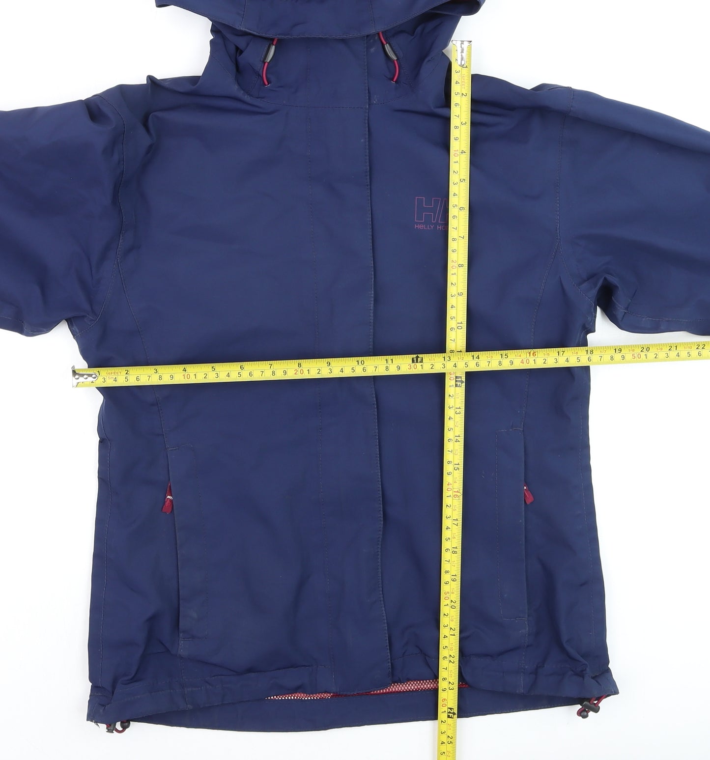 Helly Hansen Women's Blue Waterproof Hooded Rain Jacket Size S