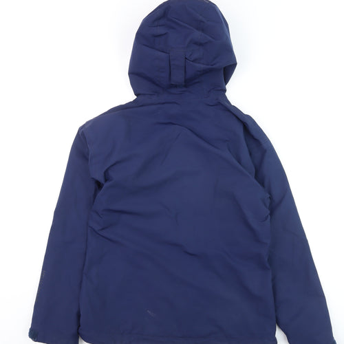 Helly Hansen Women's Blue Waterproof Hooded Rain Jacket Size S