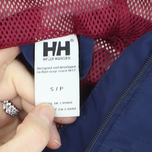 Helly Hansen Women's Blue Waterproof Hooded Rain Jacket Size S