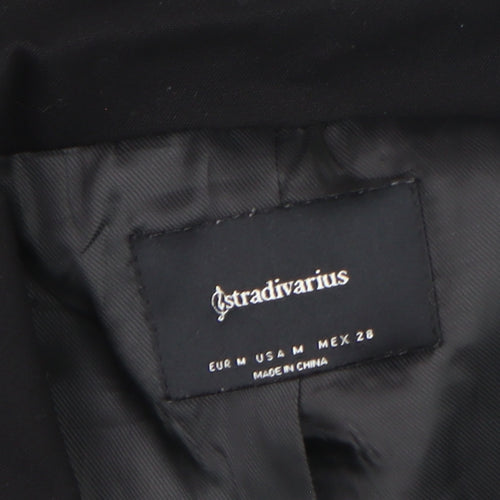 Stradivarius Women Black Size 12 Sleeveless Buttoned Waistcoat
