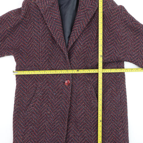 Dereta Women's Multicoloured Wool Tweed Overcoat Size 10