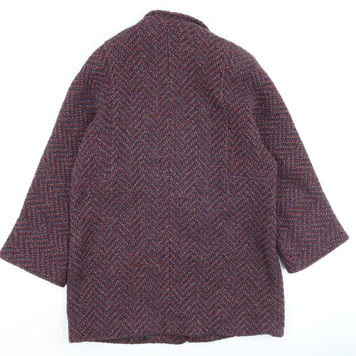 Dereta Women's Multicoloured Wool Tweed Overcoat Size 10